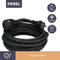 Perel Verlengkabel, H05RR-F 3G2.5, 10 m, 16 A/230 V, 3680 W, type E/F, IP44, rubber, zwart