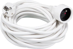 Perel Verlengkabel, H05VV-F 3G1.5, 10 m, 16 A/230 V, 3500 W, type E/F, voor binnen, pvc, wit
