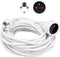 Perel Verlengkabel, H05VV-F 3G1.5, 10 m, 16 A/230 V, 3500 W, type E/F, voor binnen, pvc, wit