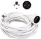 Perel Verlengkabel, H05VV-F 3G1.5, 3 m, 16 A/230 V, 3500 W, type E/F, voor binnen, pvc, wit