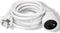 Perel Verlengkabel, H05VV-F 3G1.5, 3 m, 16 A/230 V, 3500 W, type E/F, voor binnen, pvc, wit