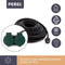 Perel Verlengkabel, verlengsnoer, stroomkabel, verlenging kabel, binnenkabel met twee stopcontacten voor buiten IP44, geaard, Schuko, H07RN 3G2.5, PVC, rubber, 10 m, zwart