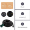 Perel Verlengkabel, verlengsnoer, stroomkabel, verlenging kabel, binnenkabel met twee stopcontacten voor buiten IP44, geaard, Schuko, H07RN 3G2.5, PVC, rubber, 10 m, zwart