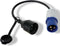 Perel Verloopkabel, H07RN-F 3G1.5, 0.4 m, 16 A/230 V, 3680 W, CEE naar type E, voor binnen en buiten, rubber, blauw