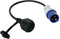 Perel Verloopkabel, H07RN-F 3G2.5, 0.4 m, 16 A/230 V, 3680 W, CEE naar type F, voor binnen en buiten, rubber, blauw