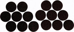 Perel Vilten vloerbeschermers voor stoelen, stoelpoten, beschermt hardhouten vloeren tegen krassen, 16 stuks, rond, 25 mm, zwart