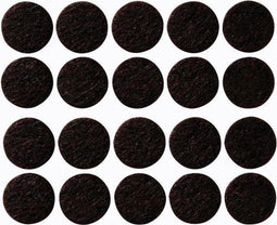 Perel Vilten vloerbeschermers voor stoelen, stoelpoten, beschermt hardhouten vloeren tegen krassen, 20 stuks, rond, 20 mm, zwart