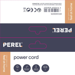 Perel Voedingskabel, H03VVH2-F 2G0.75, 2 m, 2.5 A/230 V, 625 W, type C (Eurostekker) naar C7, voor binnen, pvc, zwart