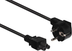 Perel Voedingskabel, H05VV-F 3G0.75, 1.8 m, 2.5 A/230 V, 625 W, type E/F 90° naar C5, voor binnen, pvc, zwart