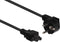 Perel Voedingskabel, H05VV-F 3G0.75, 1.8 m, 2.5 A/230 V, 625 W, type E/F 90° naar C5, voor binnen, pvc, zwart