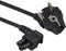 Perel Voedingskabel, H05VV-F 3G0.75, 1.8 m, 2.5 A/230 V, 625 W, type E/F 90° naar C5, voor binnen, pvc, zwart
