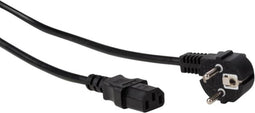 Perel Voedingskabel, H05VV-F 3G1, 1.5 m, 10 A/230 V, 2500 W, type E/F 90° naar C13, voor binnen, pvc, zwart