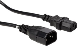 Perel Voedingskabel, H05VV-F 3G1, 1.8 m, 10 A/230 V, 2500 W, C14 naar C13, voor binnen, pvc, zwart