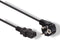 Perel Voedingskabel, H05VV-F 3G1, 2.5 m, 10 A/230 V, 2500 W, type E/F 90° naar C13, voor binnen, pvc, zwart
