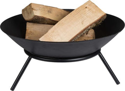 Perel Vuurschaal, met onderstel, 3 poten, rond, 26 x Ø 56 cm, gietzijzer, zwart