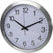 Perel Wandklok, rond, analoog, 40 cm, radiogestuurde tijdsaanduiding (DCF), aluminium, zilver
