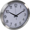 Perel Wandklok, rond, analoog, 40 cm, radiogestuurde tijdsaanduiding (DCF), aluminium, zilver