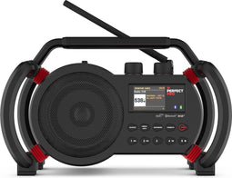 Perfectpro NETBOX PLUS oplaadbare batterijen internet radio, kleurenscherm, USB-mediaspeler en bluetooth. En regen-, stof- en vuilbestendig bouwradio