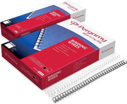 Pergamy draadruggen, pak van 100 stuks, 9,5 mm, wit