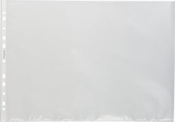 Pergamy geperforeerde showtas, ft A3 landscape, 11-gaatsperforatie, gekorrelde PP, pak van 100 stuks