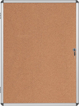 Pergamy glazen vitrine met kurken achtergrond ft 4 x A4