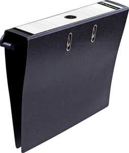 Pergamy hangmap voor ordners, uit karton, voor ft A4, rug van 8 cm, zwart