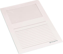 Pergamy L-map met venster, pak van 100 stuks, wit