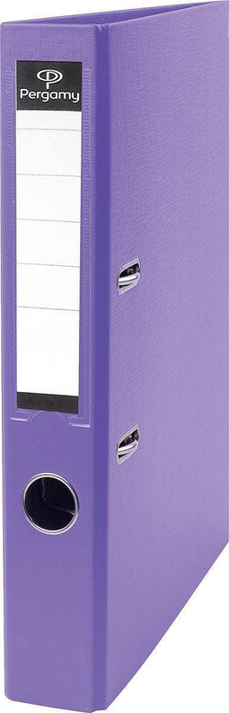 Pergamy Ordner A4 uit PP en papier, rug van 5 cm - Paars