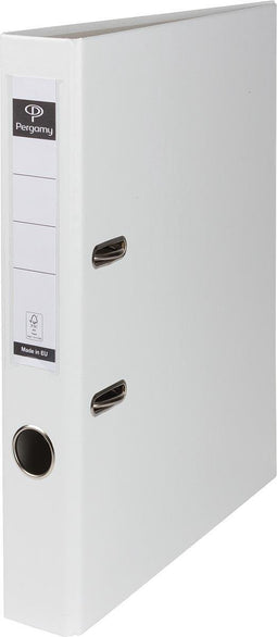 Pergamy Ordner A4 uit PP en papier, rug van 5 cm - Wit