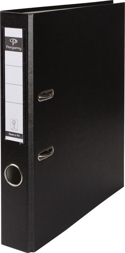Pergamy Ordner A4 uit PP en papier, rug van 5 cm - Zwart
