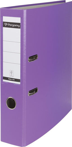 Pergamy Ordner A4 uit PP en papier, rug van 7,5 cm - Paars