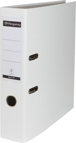 Pergamy Ordner A4 uit PP en papier, rug van 7,5 cm - Wit
