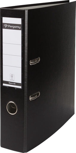 Pergamy Ordner A4 uit PP en papier, rug van 7,5 cm - Zwart