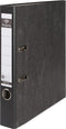 Pergamy ordner, voor ft A4, uit karton, rug van 5 cm, gewolkt zwart