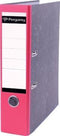 Pergamy ordner, voor ft A4, uit karton, rug van 8 cm, gewolkt rood