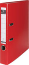 Pergamy ordner, voor ft A4, uit PP en papier, met beschermrand, rug van 5 cm, rood