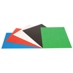 Pergamy - Pergamy omslagen, ft A4, karton lederlook, 250 micron, pak van 25 stuks, geassorteerde kleuren