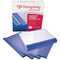 Pergamy - Pergamy thermische omslagen, ft A4, karton lederlook, rug van 1,5 mm, pak van 100 stuks, blauw