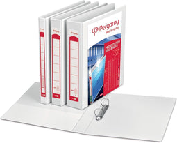 Pergamy personaliseerbare ringmap, ft A4, 2 D-ringen van 16 mm, wit