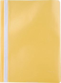 Pergamy snelhechtmap, ft A4, PP, pak van 5 stuks, geel