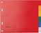 Pergamy tabbladen, ft A5, 6-gaatsperforatie, PP, 6 tabs in geassorteerde kleuren