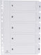 Pergamy tabbladen met indexblad, ft A4, 11-gaatsperforatie, karton, set 1-5