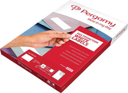 Pergamy witte etiketten, ft 105 x 148, rechte hoeken, pak van 2000 etiketten