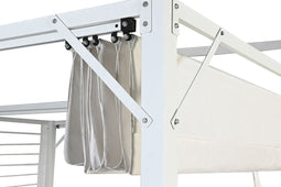 Pergola DKD Home Decor Wit 296 x 296 x 225 cm Staal