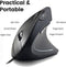 Perixx Perimice 513 Ergonomische muis – Bedraad – Anti slip coating – Verticale muis – Rechtshandig - 1600 DPI