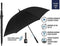 Perletti Paraplu Golf Windproef 102 X 132 Cm Microvezel Zwart