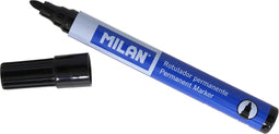 Permanente markeerstift Milan Ronde tip Zwart PVC 12 Stuks (Ø 4 mm)