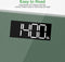 Personenweegschaal digitaal, personenweegschaal 180 kg, weegschaal personen met APP, zeer nauwkeurige sensoren, step-on techniek, LED-display, weegschaal incl. batterijen en meetlint - groen