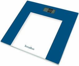 Personenweegschaal - TERRAILLON - TP1000 - elektronisch - Blauw - Capaciteit 150 Kg - Glazen blad - 30x30 cm