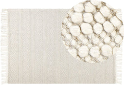 PERTEK - Modern vloerkleed - Beige - 160 x 230 cm - Wol